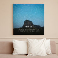 Mark 6:31 KJV Wall Art – Scripture Poster