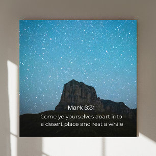 Mark 6:31 KJV Wall Art – Scripture Poster