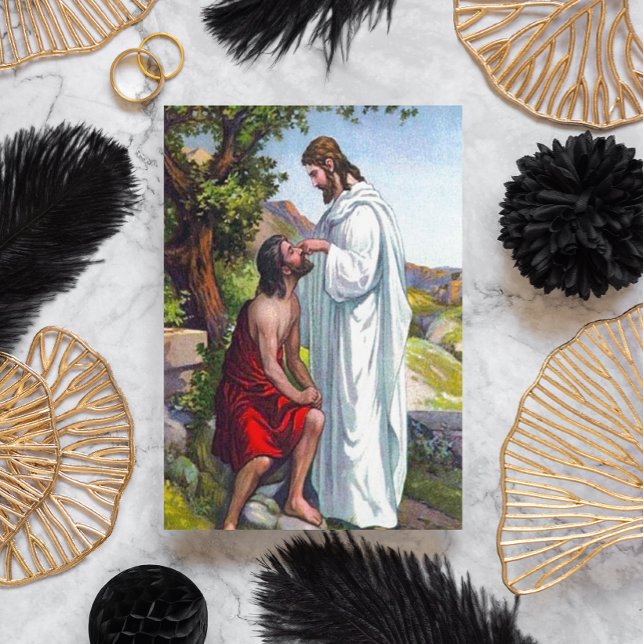 Mark 8:22-26 Jesus Heals a Blind Man postcard (Creator Uploaded)