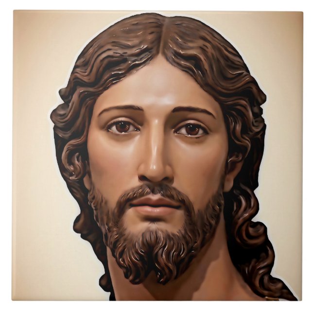 Mark Edward Westerfield THE KIND FACE OF JESUS  Ceramic Tile (Front)