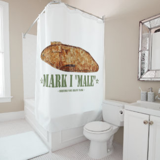 Mark I Male World War One British Heavy Tank WWI Shower Curtain