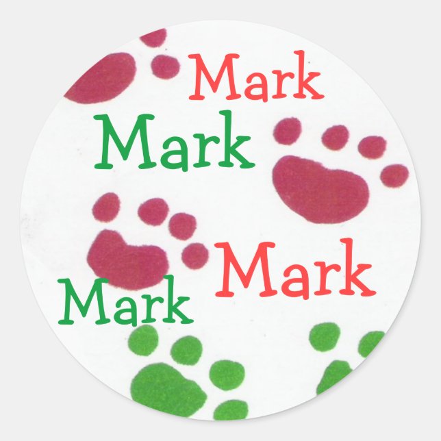 Mark name sticker (Front)