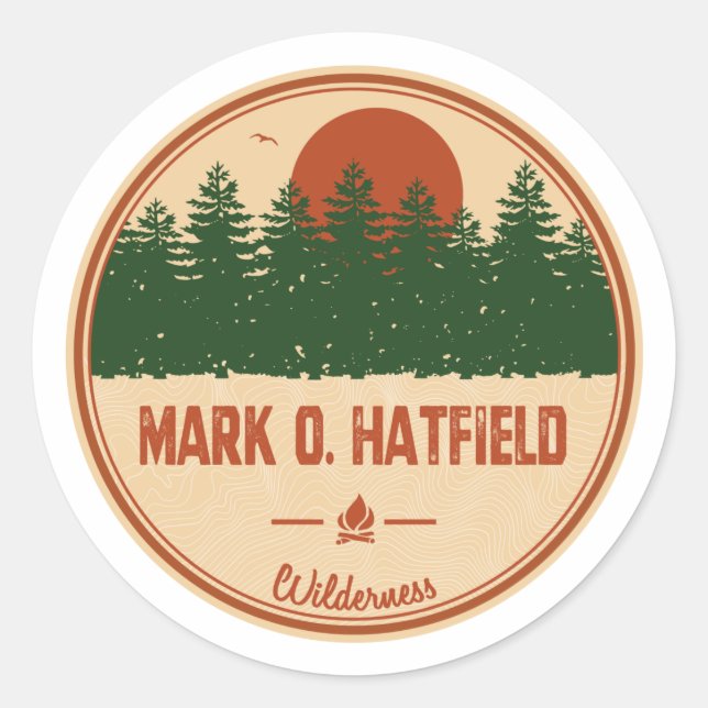 Mark O. Hatfield Wilderness Classic Round Sticker (Front)