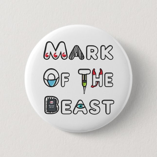 Mark Of The Beast 6 Cm Round Badge (Front)