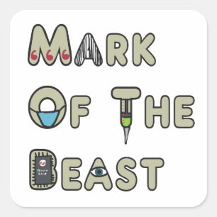 Mark Of The Beast Square Sticker