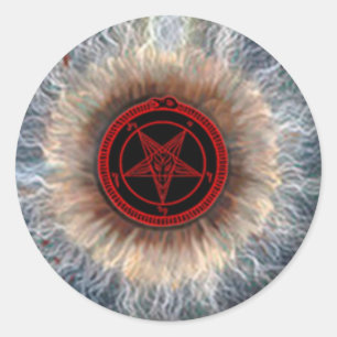 MARK of the DEVIL EYEBALL Classic Round Sticker