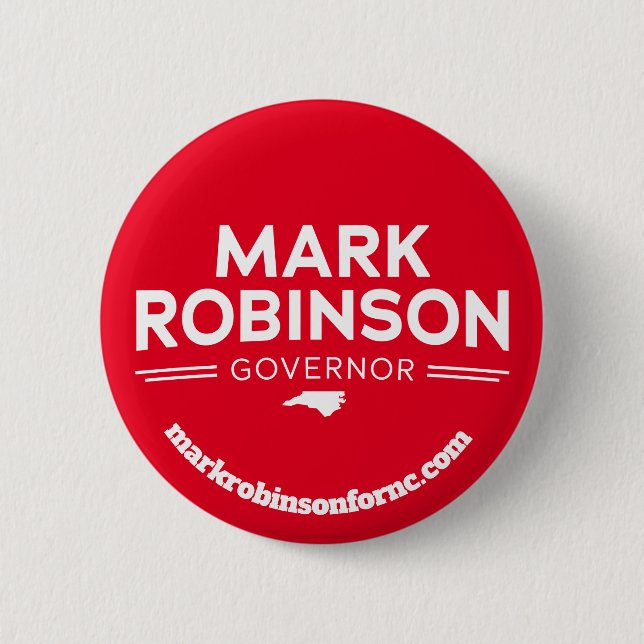 Mark Robinson for Governor 2024 6 Cm Round Badge (Front)