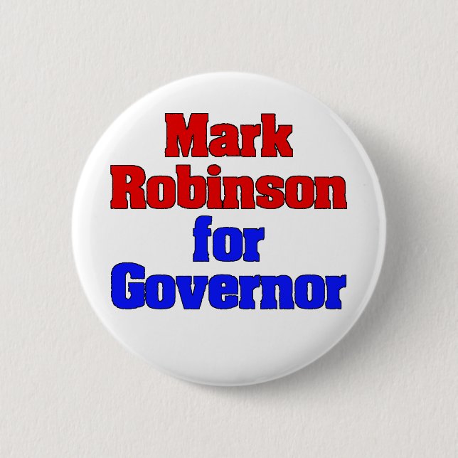 Mark Robinson for Governor 2024 6 Cm Round Badge (Front)