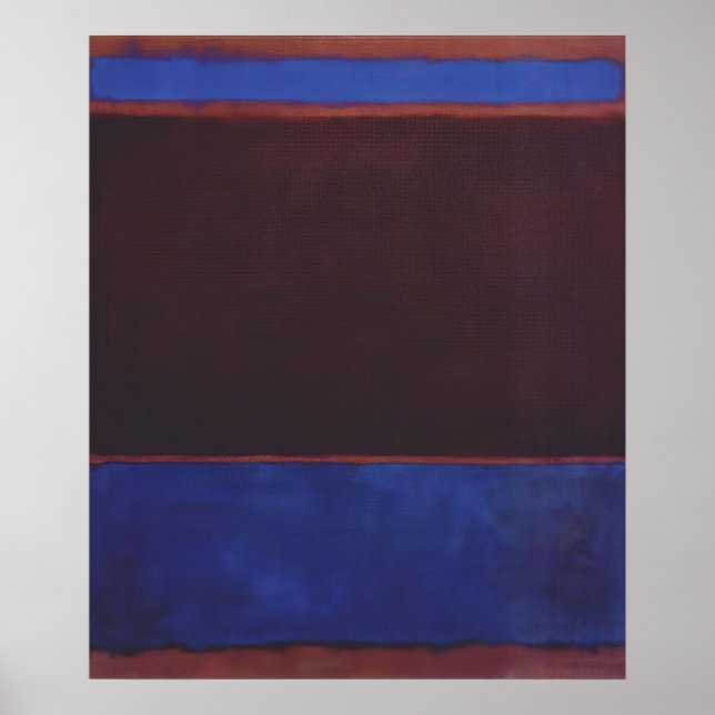 Mark Rothko - No. 3 (Bright Blue, Brown, Dark Blue Poster (Front)