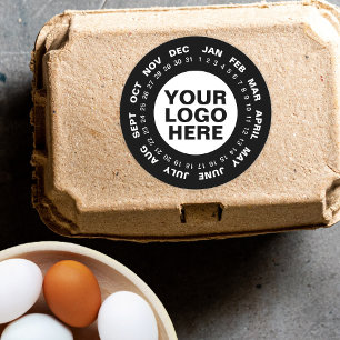 Mark the Date - Logo Calendar Stickers Black