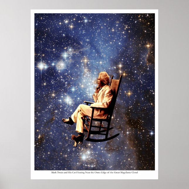 Mark Twain and His Cat Poster (Front)