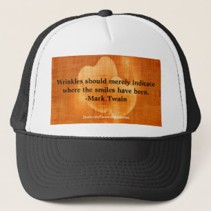 Mark Twain Birthday Quote With Hearts Trucker Hat