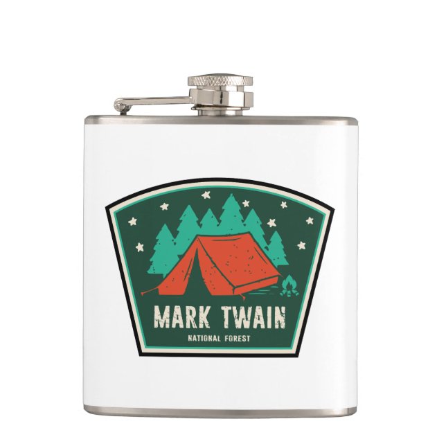 Mark Twain National Forest Camping Hip Flask (Front)