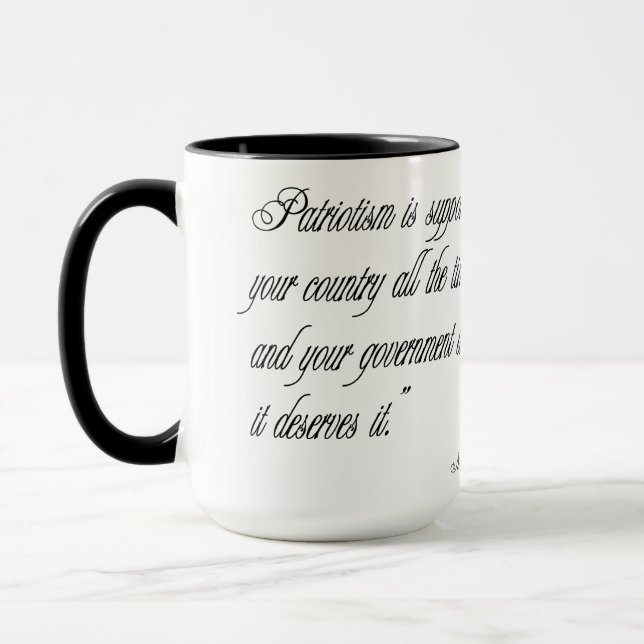 Mark Twain Patriotism Quote Mug (Left)