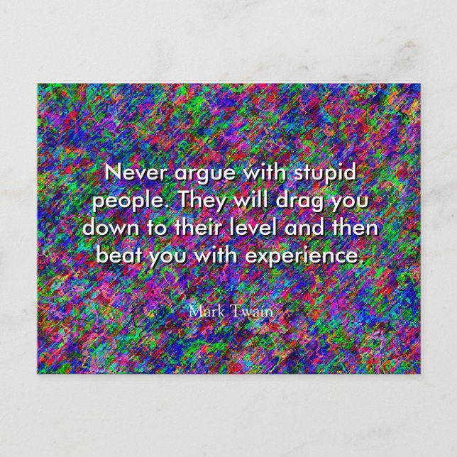 Mark Twain Quote Postcard (Front)