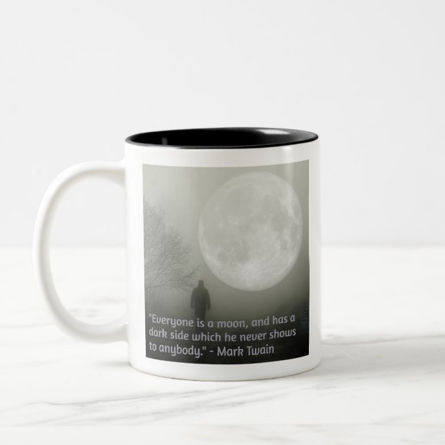 Mark Twain Quote Two-Tone Coffee Mug (Left)