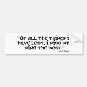 Mark Twain Quoteable Bumper Sticker