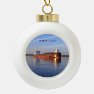 Mark W. Barker ball or snowflake ornament