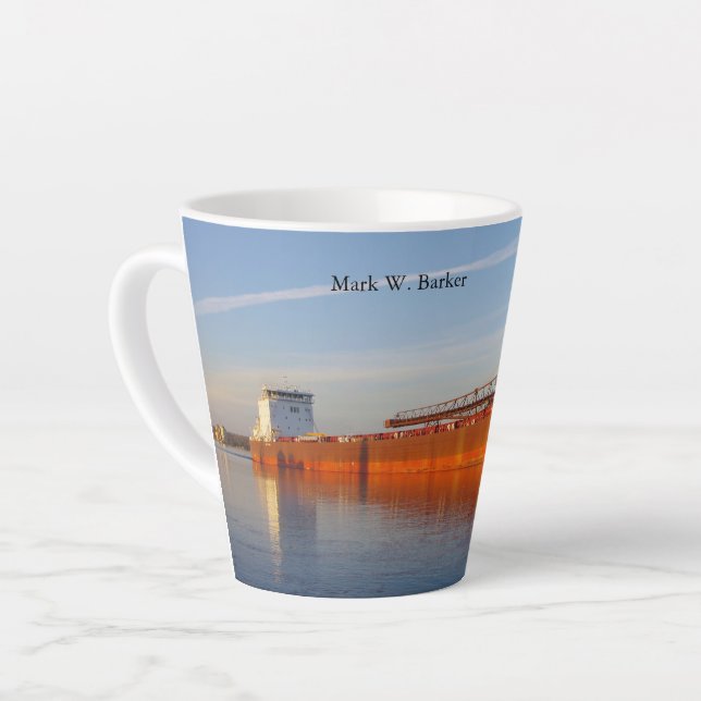 Mark W. Barker latte mug (Left Angle)