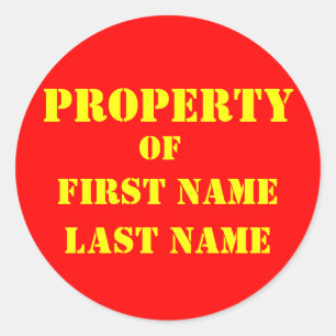 MARK YOUR "STUFF" CLASSIC ROUND STICKER