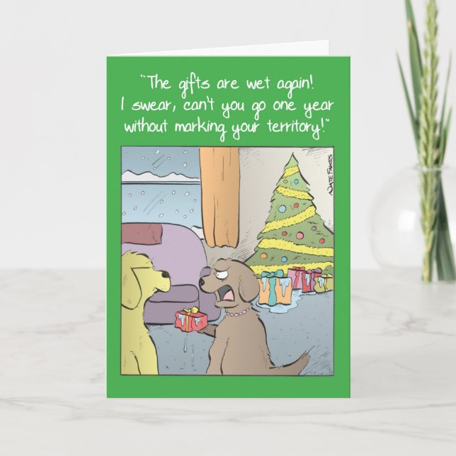 Marked Gifts Christmas Funny Paper Card (Front)