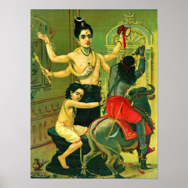 Markendaya by Raja Ravi Varma Poster (Front)