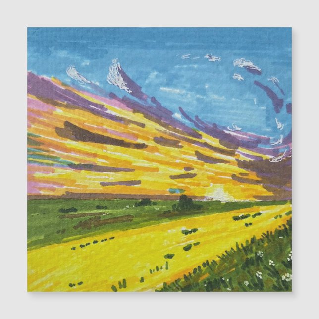 Marker Landscape Painting  (Front)