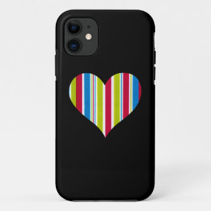 Marker Lines - Green Red Blue - Love Heart iPhone 11 Case