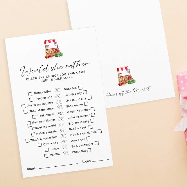 Market Bridal Shower Would she rather game  (Creator Uploaded)