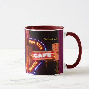 Market Cafe Sign Neon (Cleveland)Mug Mug