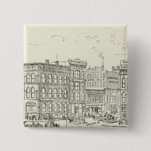 Market, California and Drumm North Side 15 Cm Square Badge