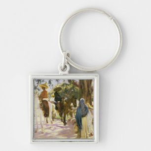 Market day at San Gabriel , Mexico Key Ring