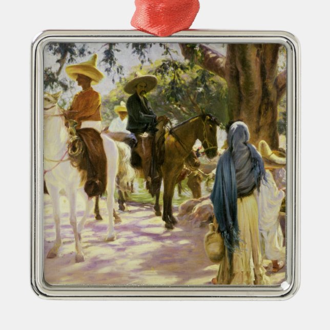 Market day at San Gabriel , Mexico Metal Ornament (Front)