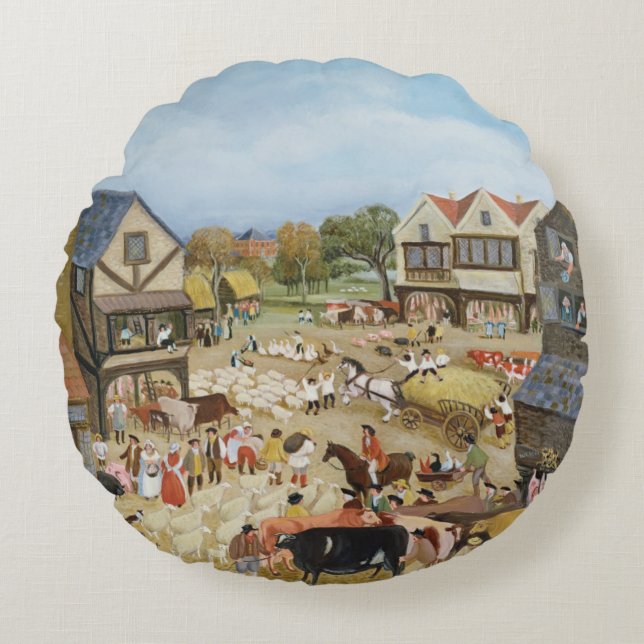 Market Day Round Cushion (Front)