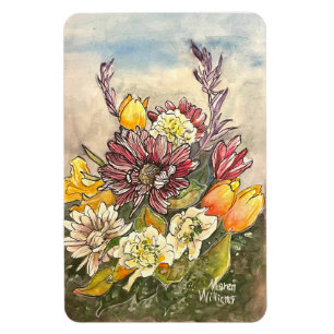 Market Flowers Magnet