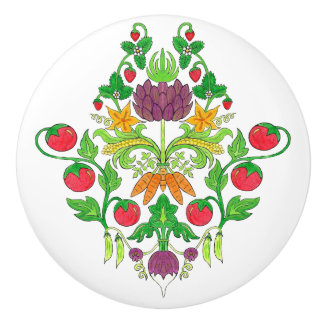 Market Fresh Damask Ceramic Knob