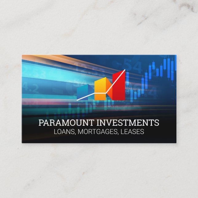 Market Graph | Financial Data Business Card (Front)