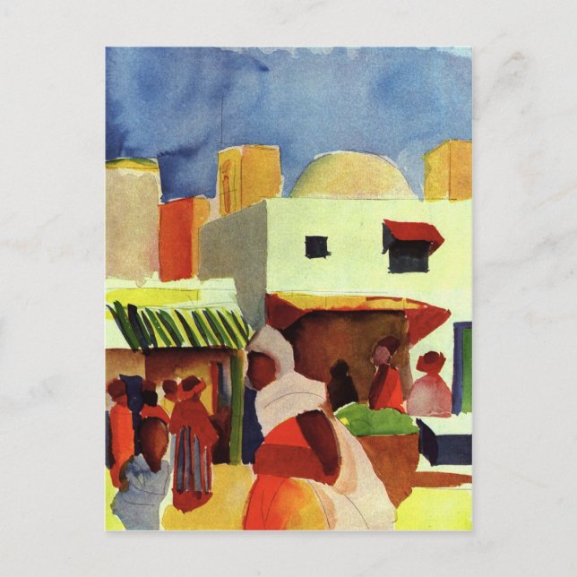 Market in Algier by August Macke Postcard (Front)