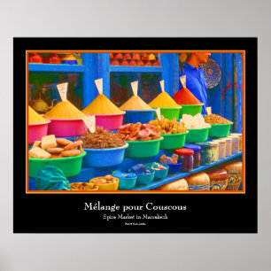 Market in Morocco - Mélange pour Couscous Poster