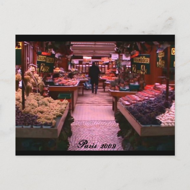 Market in paris postcard (Front)