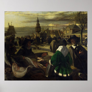 Market in the Hague, c.1660 Poster