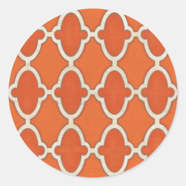 Market Motifs III Classic Round Sticker (Front)