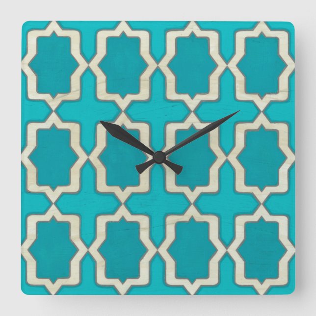 Market Motifs V Square Wall Clock (Front)