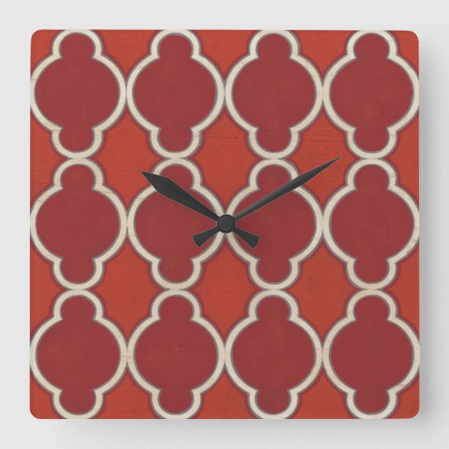 Market Motifs VII Square Wall Clock (Front)