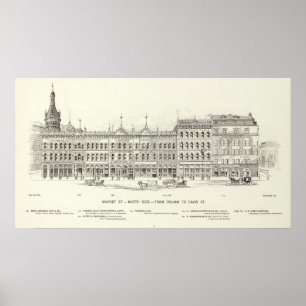 Market North side Drumm and Davis Poster