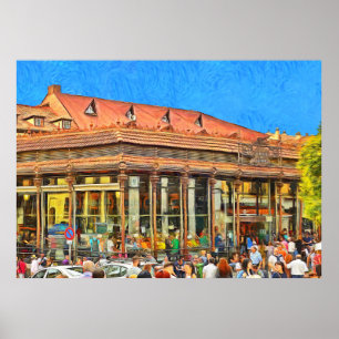 Market of San Miguel in Madrid. Poster