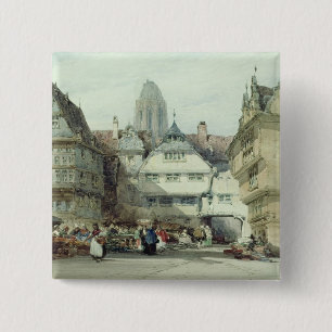Market Place, Frankfurt 15 Cm Square Badge