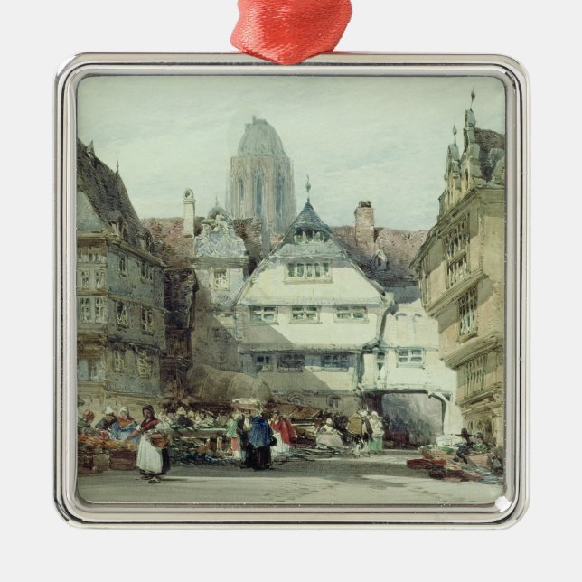 Market Place, Frankfurt Metal Tree Decoration (Front)