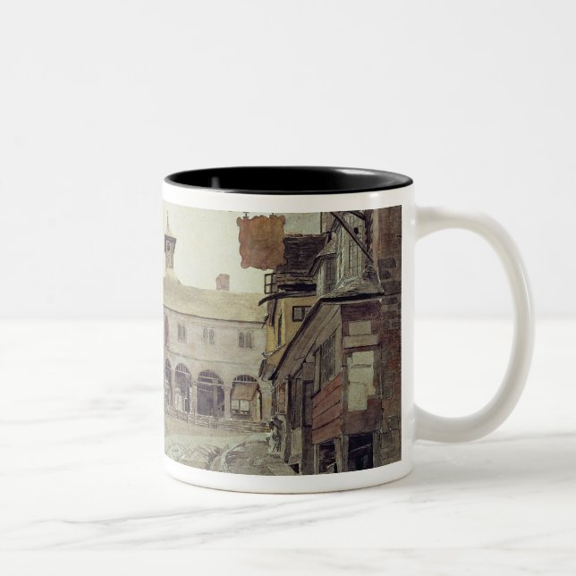 Market Place, Hereford, 1803 Two-Tone Coffee Mug (Right)