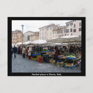Market Place in Rome, Italy Postcard